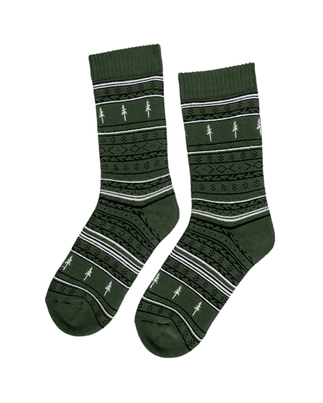 NIKIN TreeSocks Cosy Norwegian Kuschelsocken Green Bambus