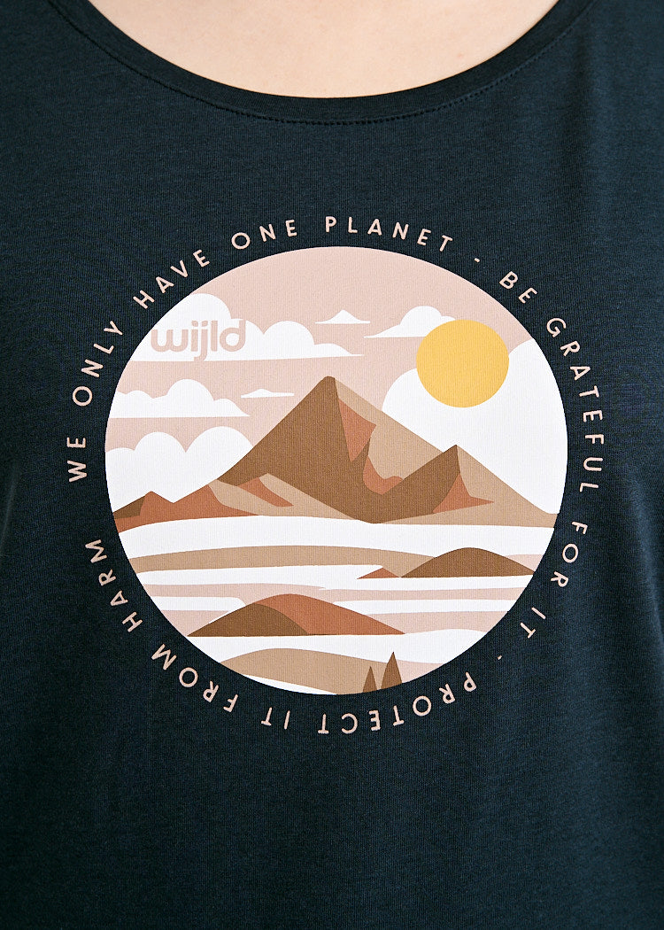Wijld Woodshirt Lena Damen T-Shirt Landcircle Print