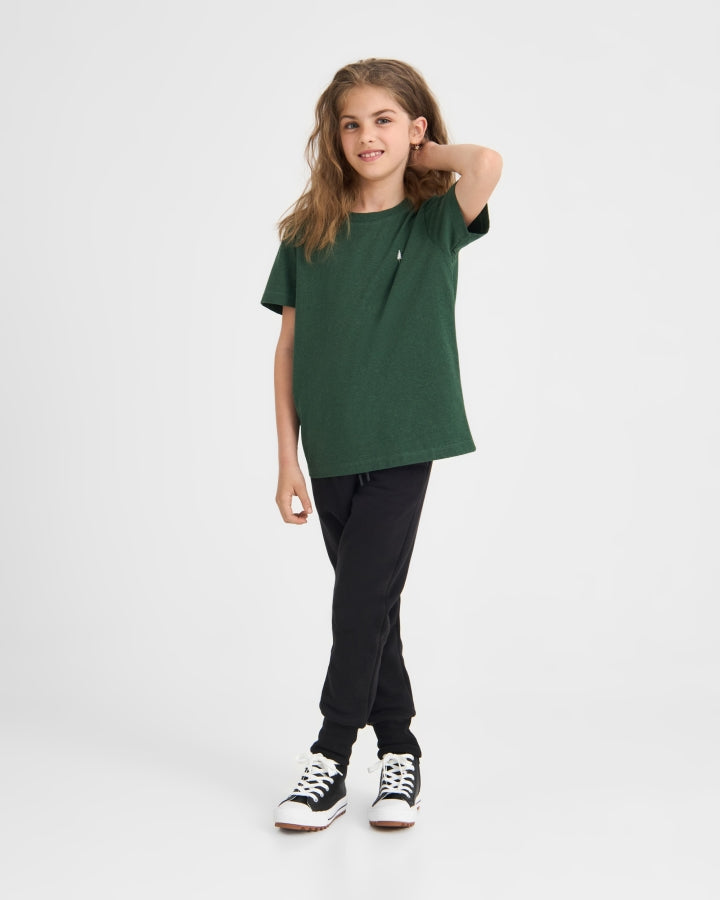 NIKIN TreeShirt Kids Kinder T-Shirt Olive Mel Bio-Baumwolle