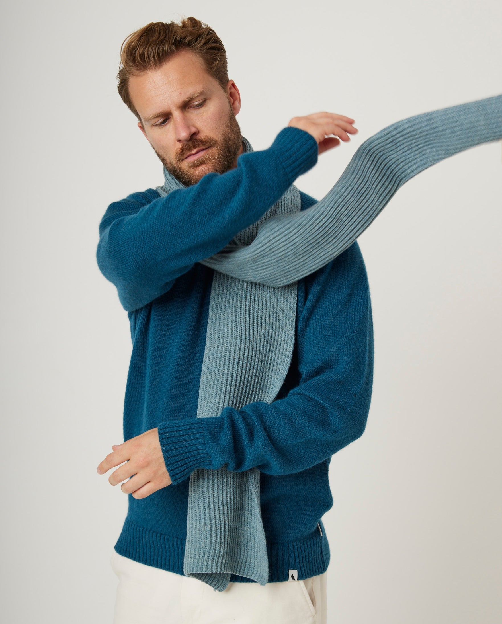 Peregrine Porter Ribbed Scarf Strickschal Oak Merino