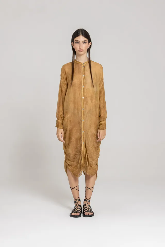 Sanctamuerte Abiti Chemisier Hemdkleid Viskose Seide