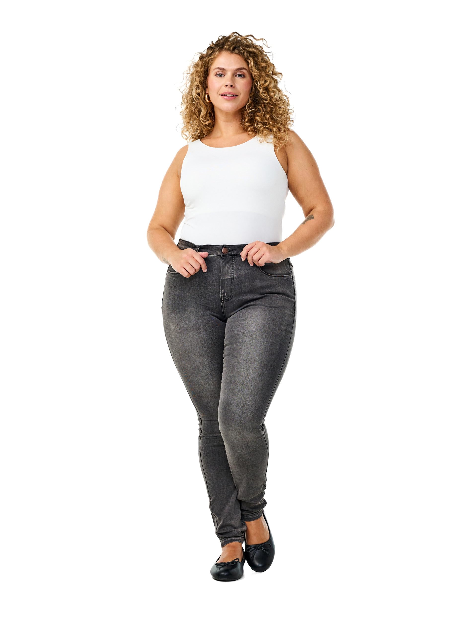 Zizzi Amy Skinny Jeans Damen große Größen 50/78cm High Waist