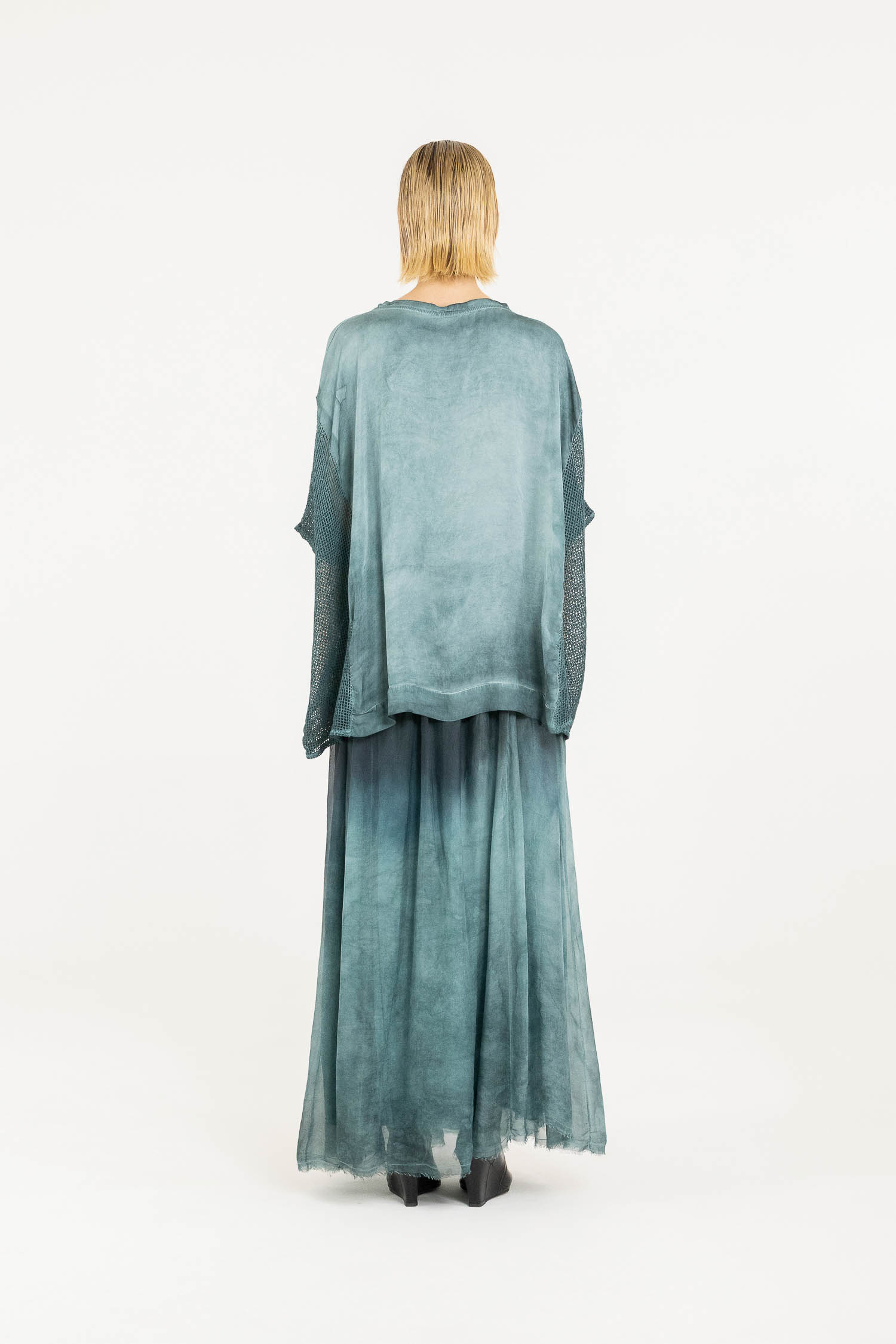 Sanctamuerte T-Shirt Maxi Tshirt Shirt Viskose Netz