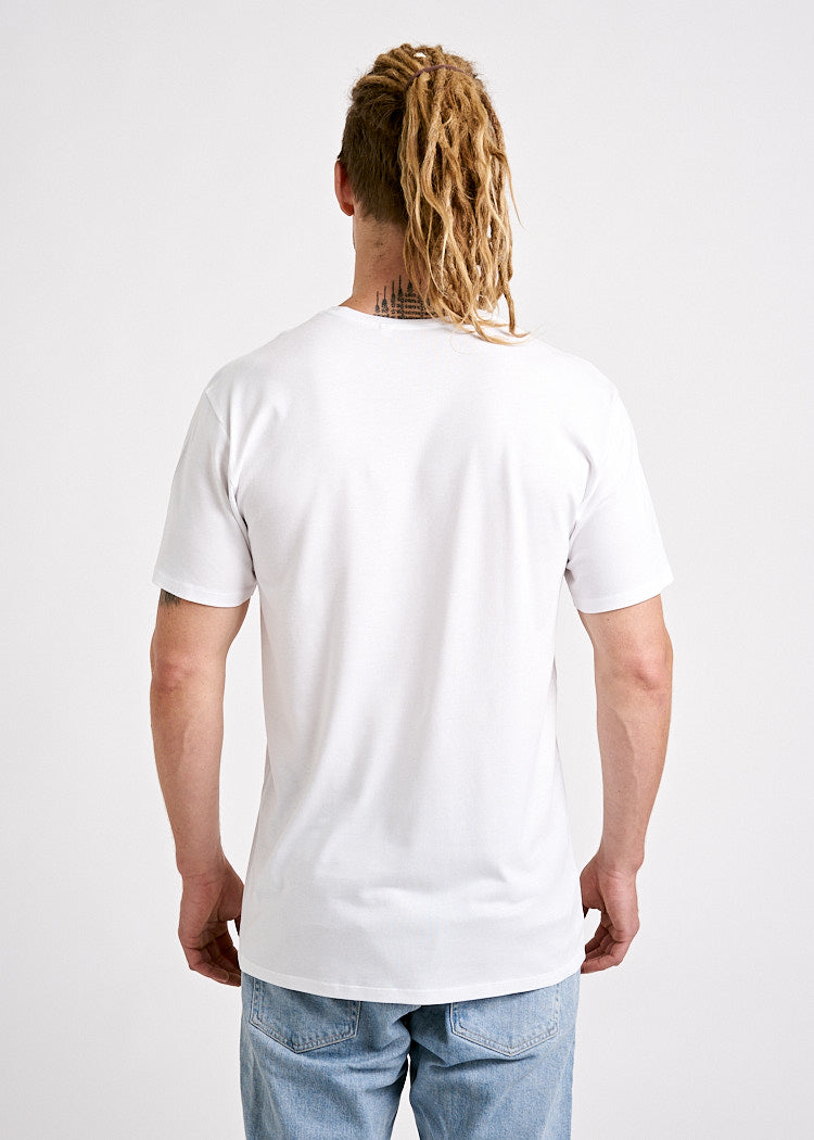Wijld Woodshirt Timo Herren T-Shirt Triangle Weiss Lyocell