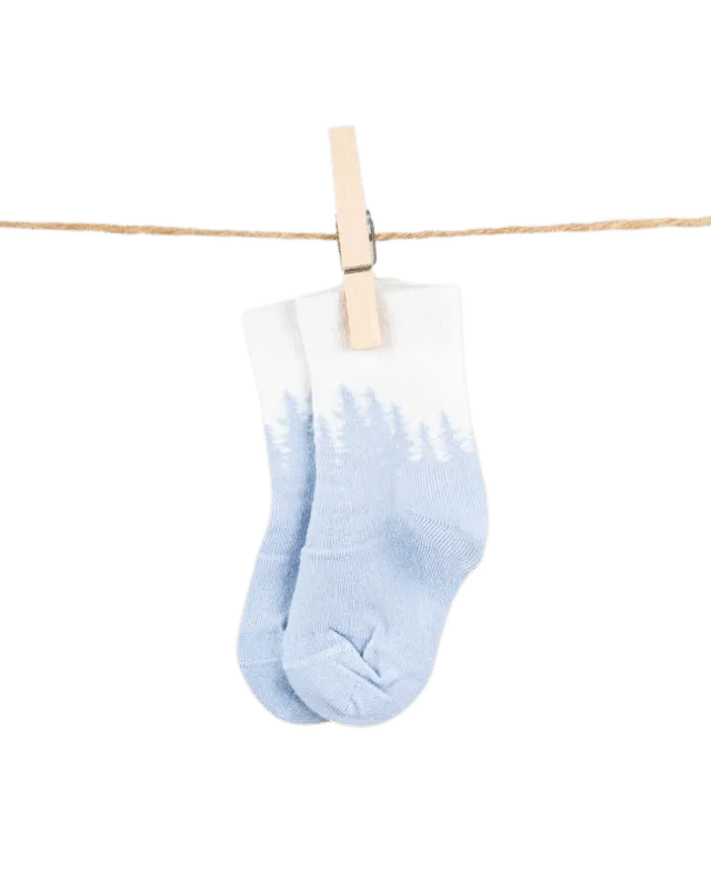 NIKIN TreeSocks Kids Forest Socken Light Blue Bambus