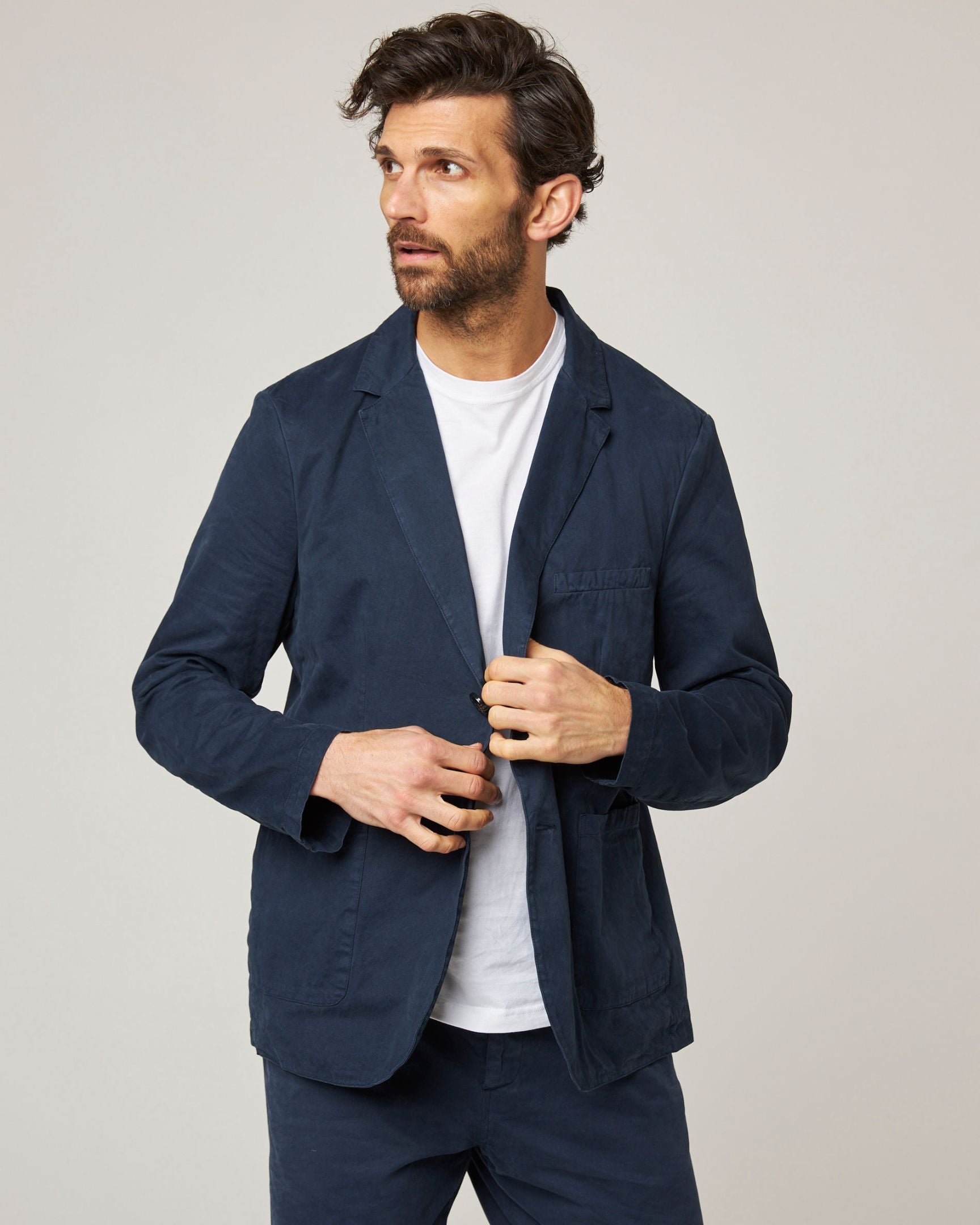 Peregrine Belmont Blazer Navy Baumwolle