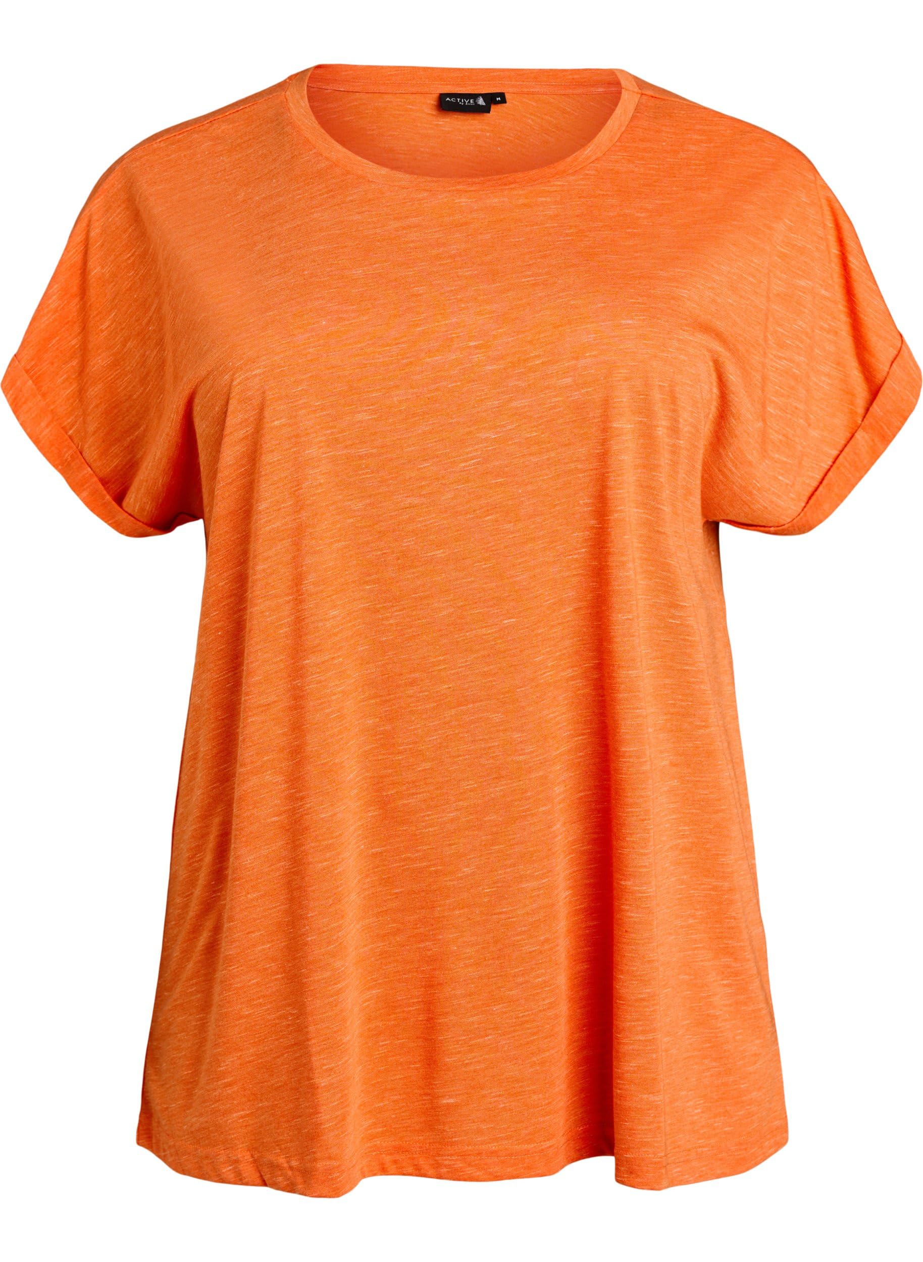 Zizzi Active T-Shirt Große Größen Melon 50-52 locker