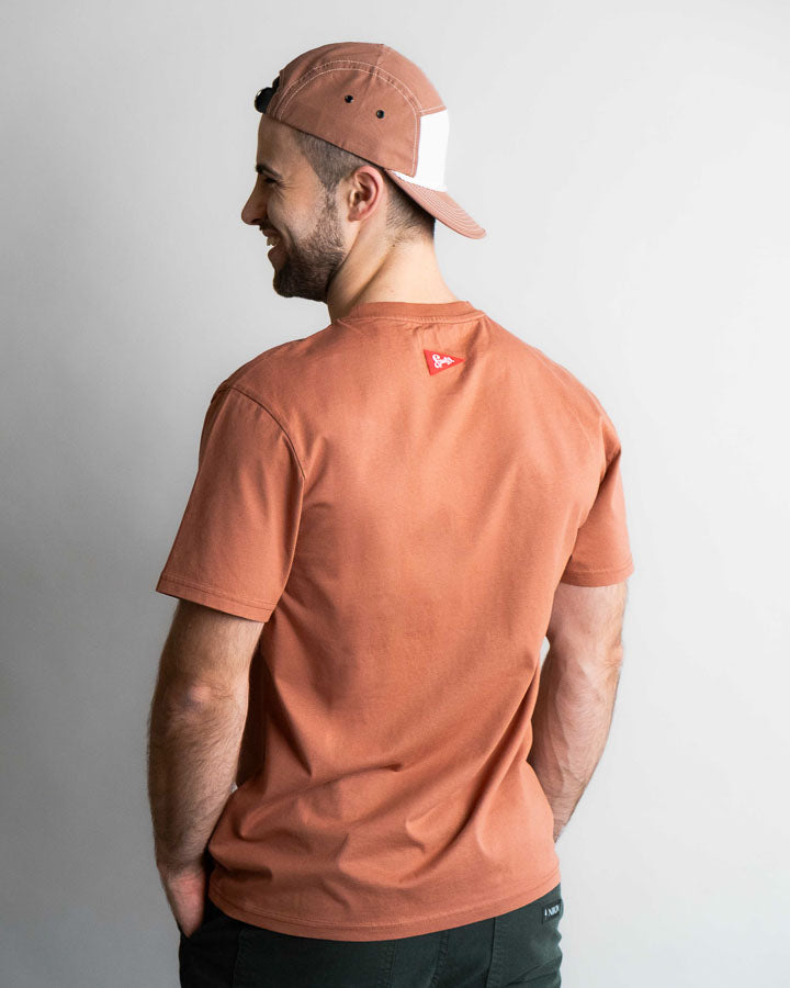 NIKIN TreeShirt Pocket Spatz T-Shirt Rehbraun Regular Fit