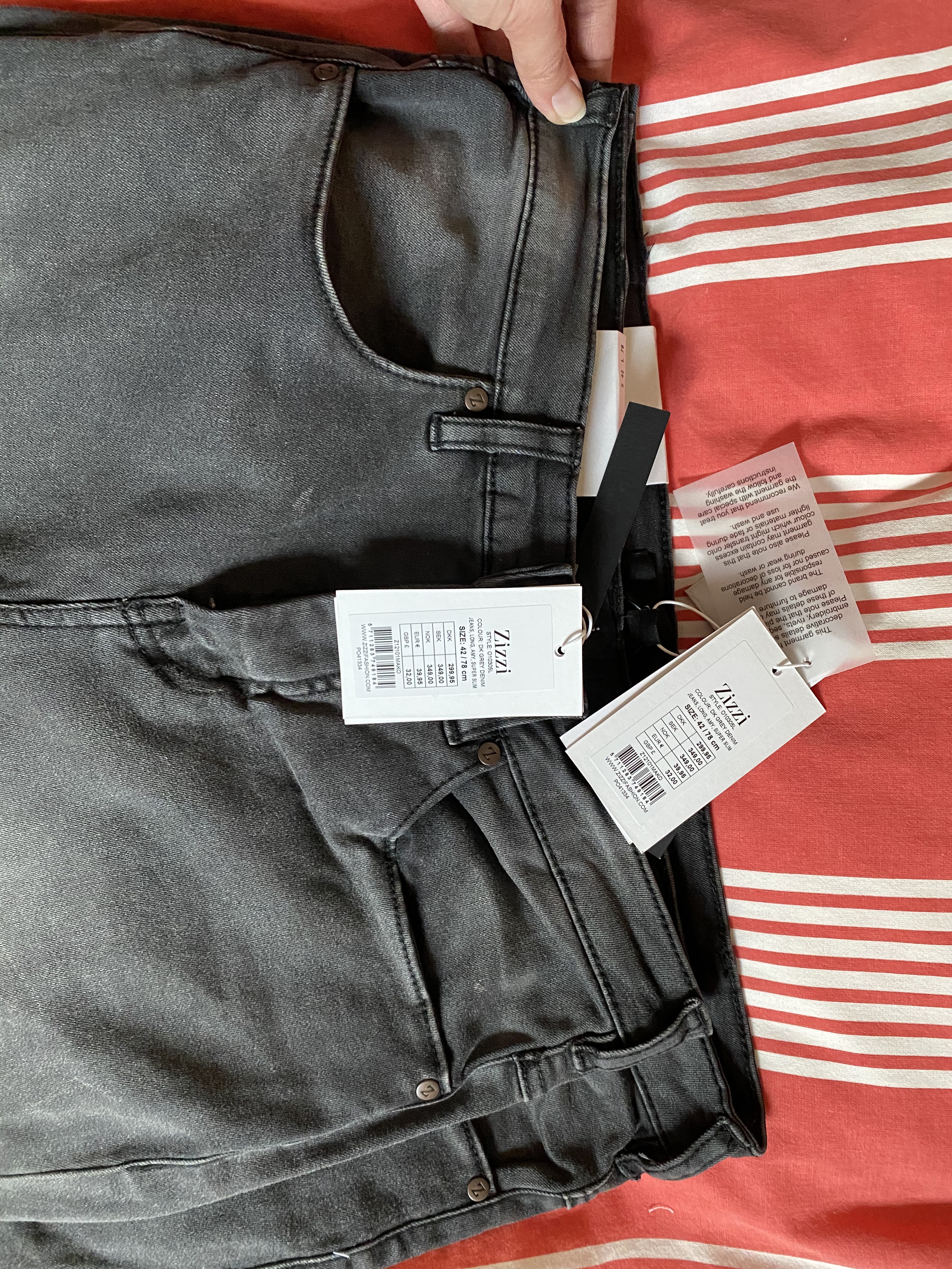 Zizzi Amy Super Slim Jeans Damen Schwarz Stretch