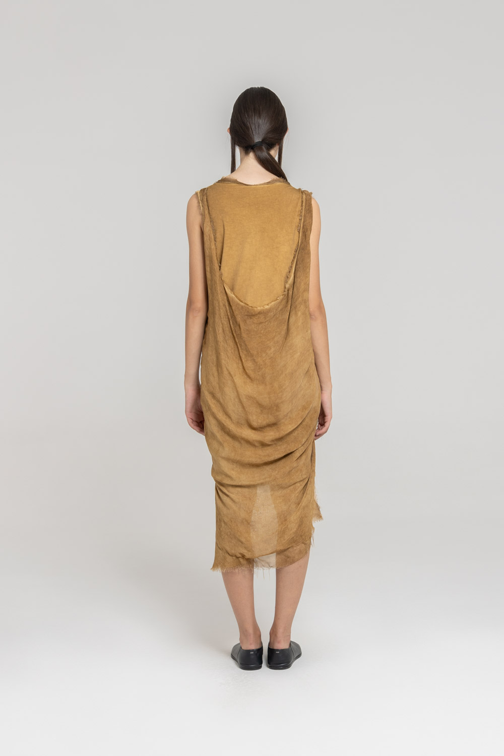 Sanctamuerte Abiti Abito Lungo Smanicato Kleid Baumwolle