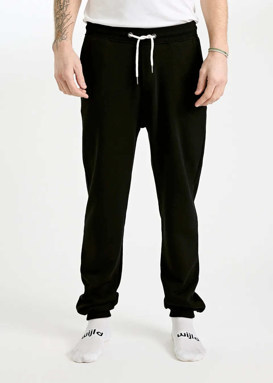 Wijld Theo Jogginghose Herren Black Lyocell 390g