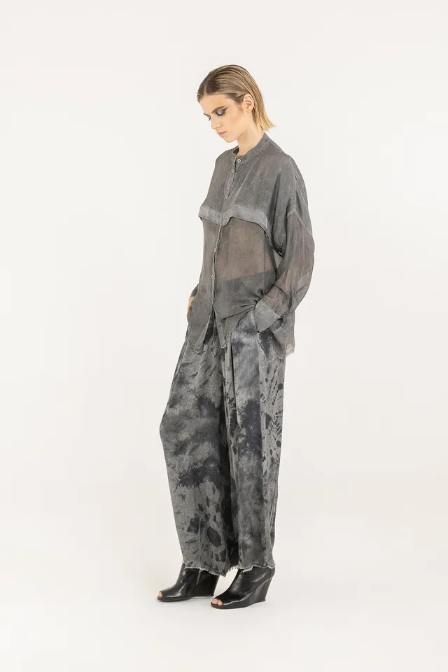 Sanctamuerte Camicie Camicia Boxy Over Bluse Viskose-Seide