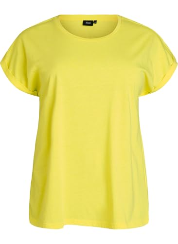 Zizzi T-Shirts Neon T-Shirt Baumwolle Große Größen