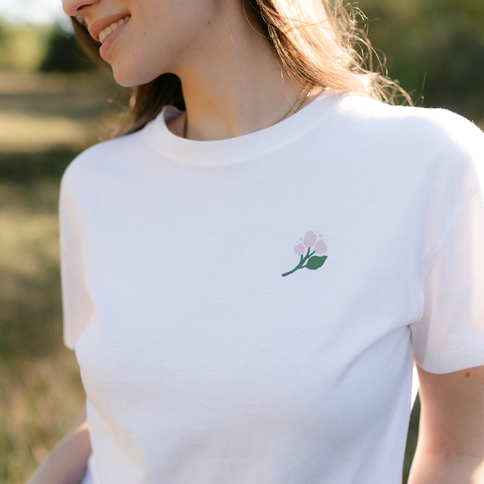 Nordlicht Britt Print T-Shirt Weiß Loose Fit