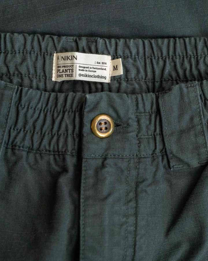 NIKIN TreeShorts Ripstop Shorts Deep Forest Bio-Baumwolle M