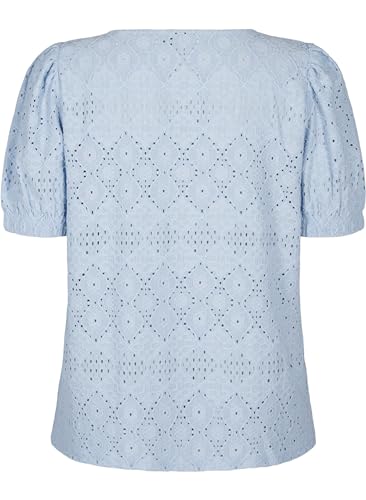 Zizzi Bluse Kurzarm Lochmuster Große Größen 42-60
