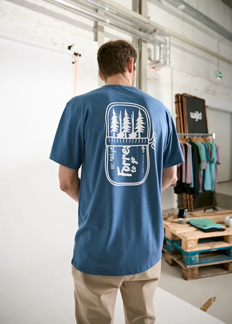 Wijld Timo Tin Full Trees T-Shirt Herren L Bijou Blue