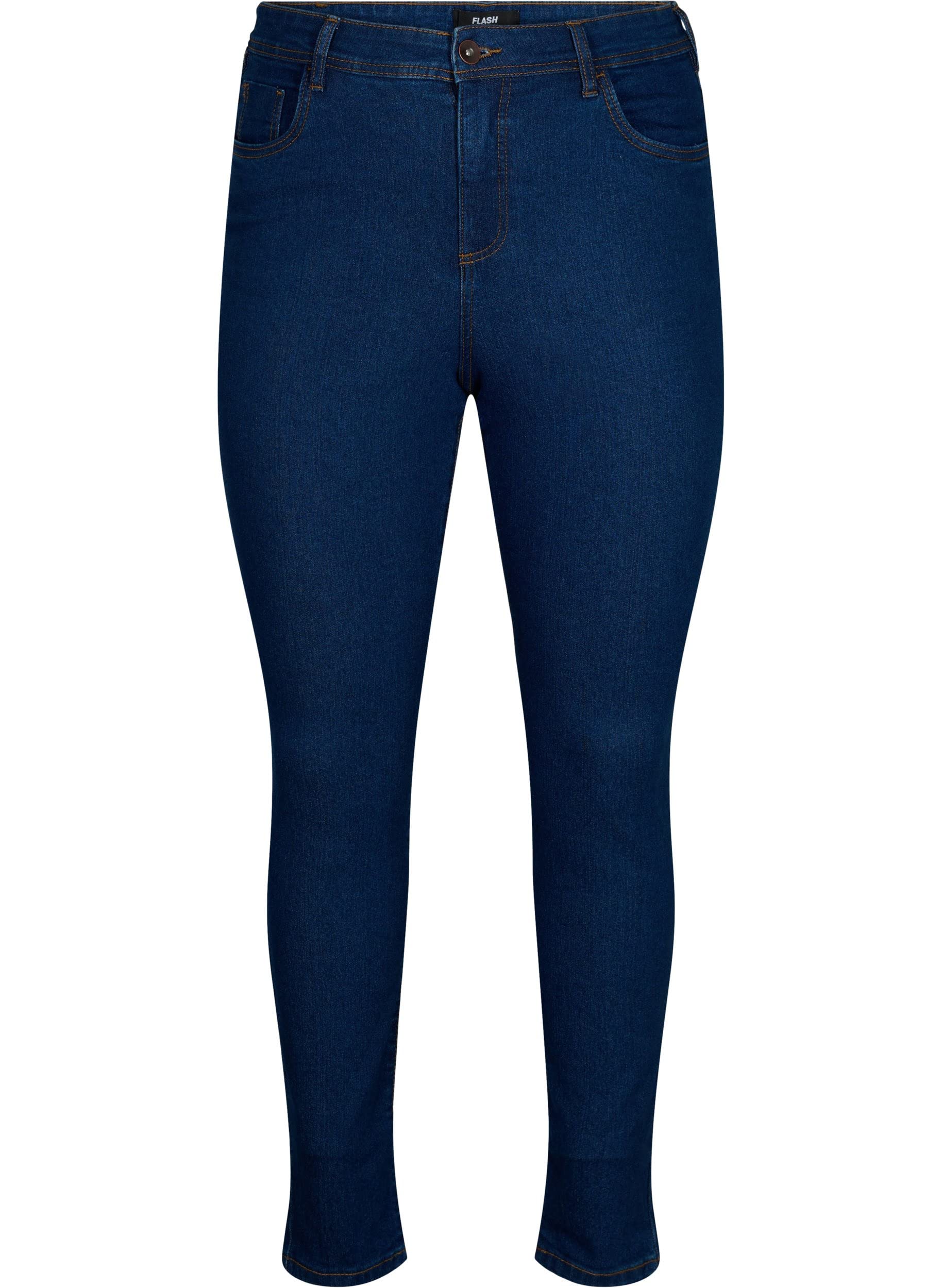 ZIZZI Flash Skinny Jeans High Waist 42W/32L Schwarz Stretch