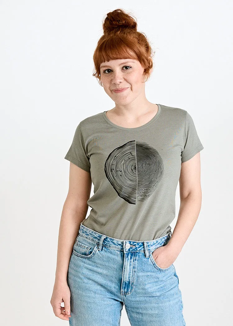 Wijld Sarah We Are Nature Damen T-Shirt Holz