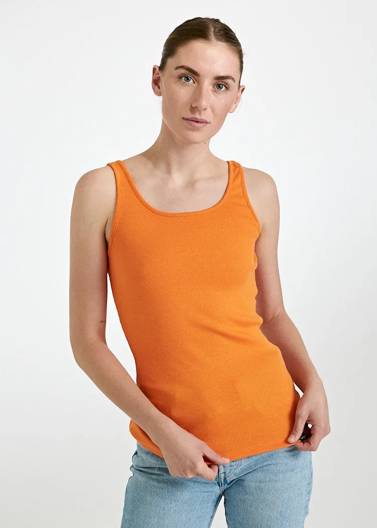 Wijld Sandra Ripp Tank Top Damen Orange Basic