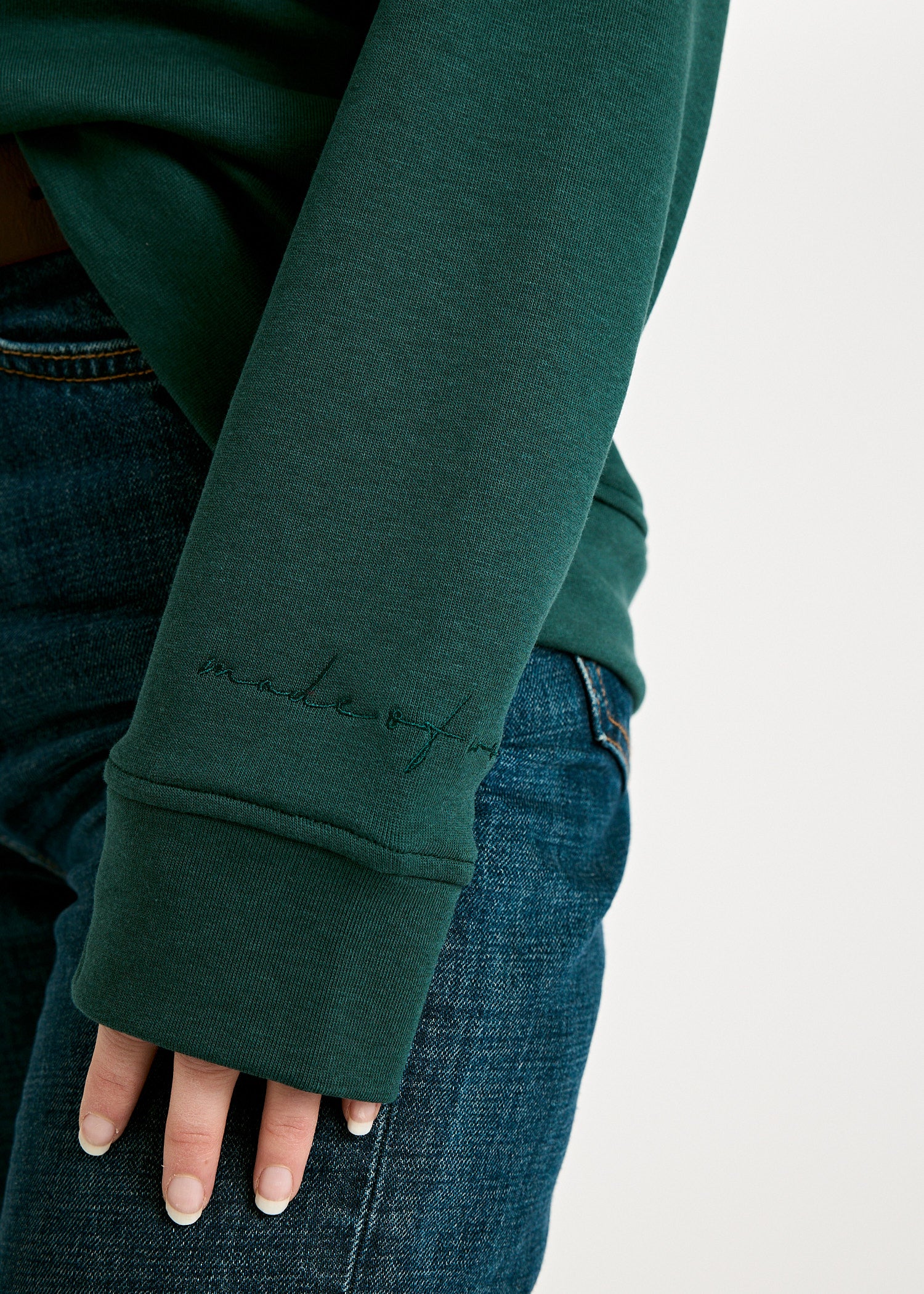 Wijld Sweater Ada Pullover Sea Moss V-Ausschnitt Holz