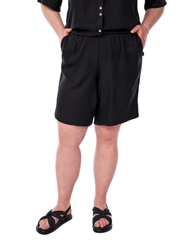 Zizzi Shorts Damen weit hoher Bund Taschen recycelt Gr.42-60