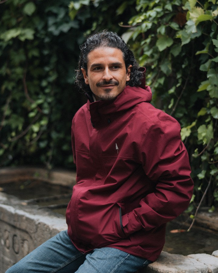 NIKIN TreeJacket Rain Regenjacke Burgundy Wasserdicht