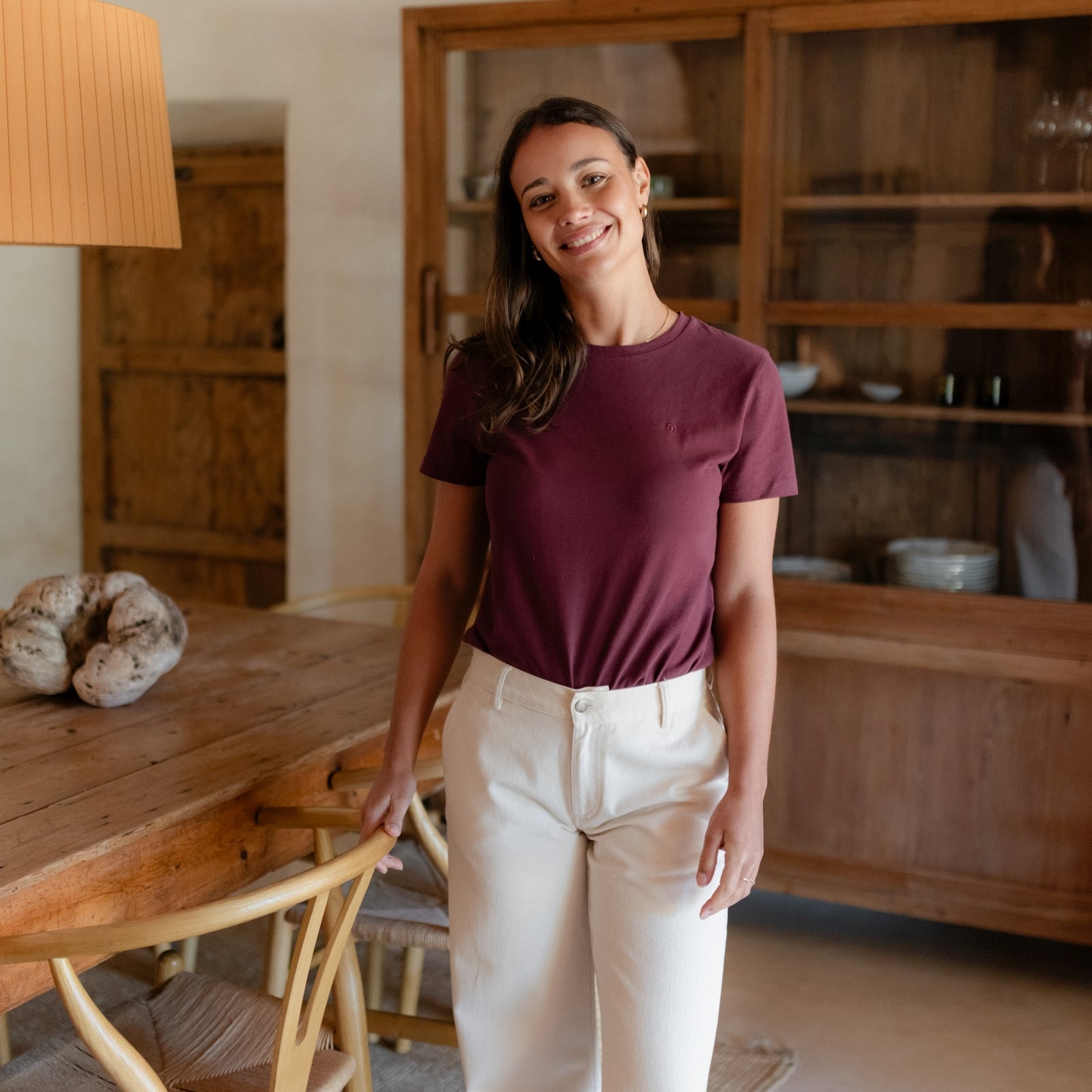 NORDLICHT Alva T-Shirt Rundhals Cherry Recycling