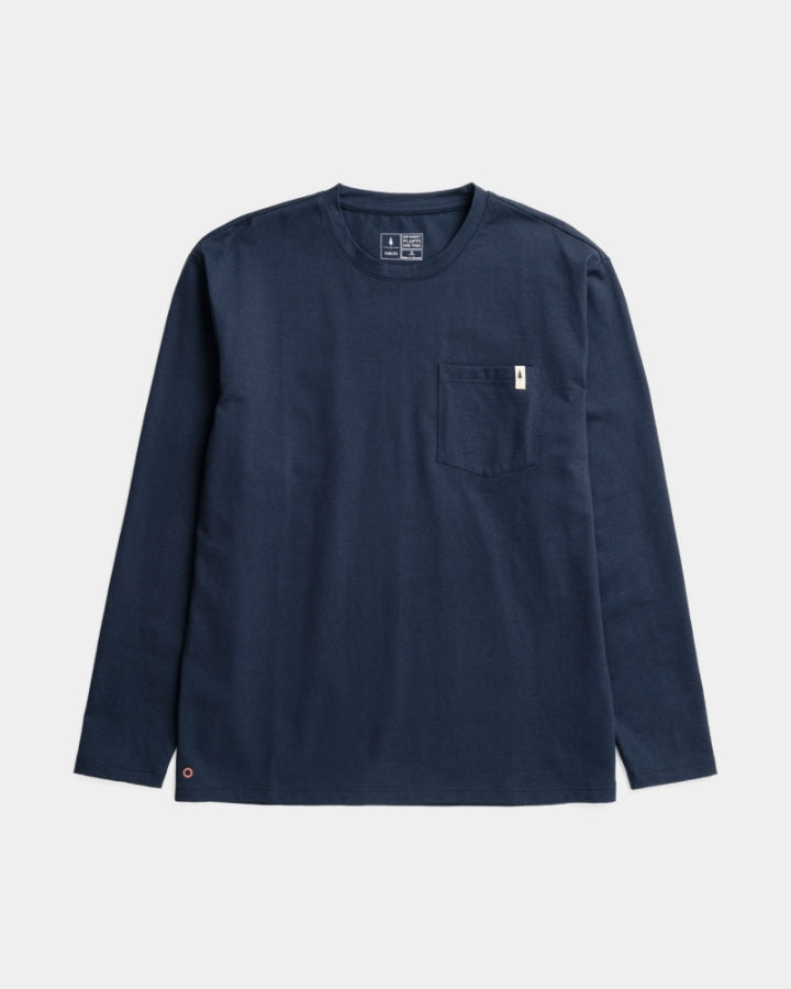 NIKIN TreeShirt Mono Longsleeve Pocket Relaxed Langarmshirt Dark Navy