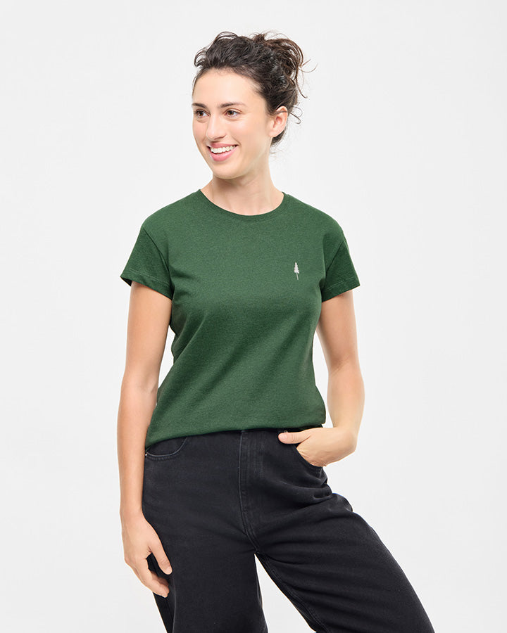 NIKIN TreeShirt Women T-Shirt Olive Mel Bio-Baumwolle
