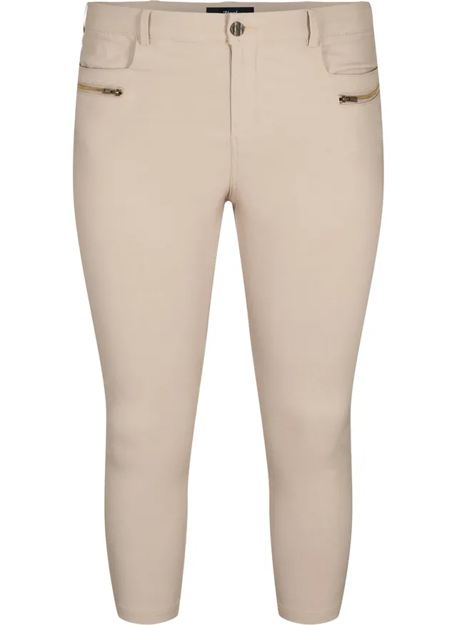 Zizzi Caprihose 3/4 enganliegend Viskose Große Größen