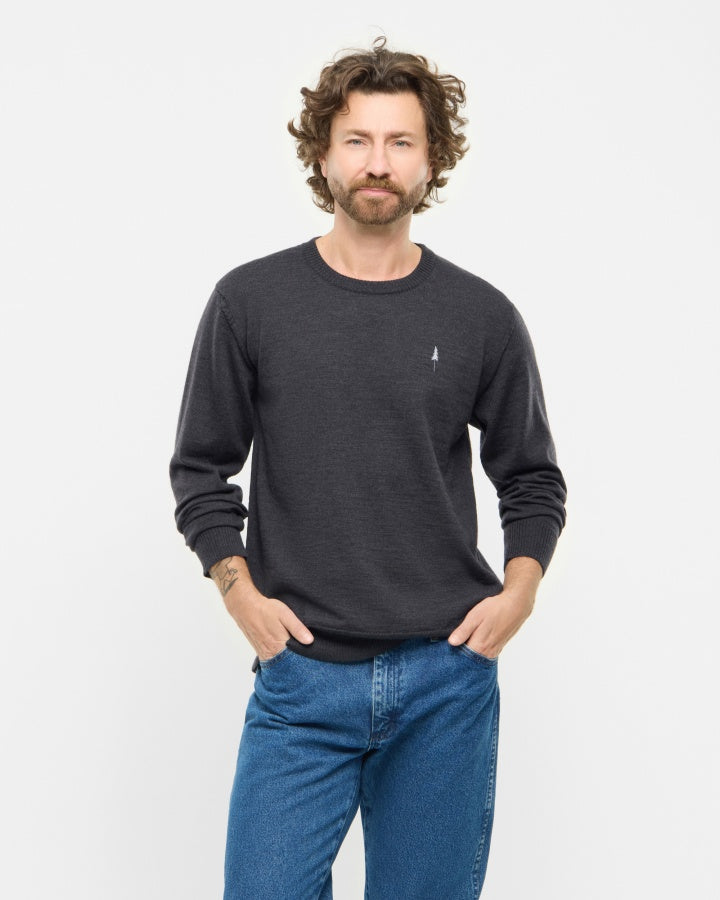 NIKIN TreePullover Merino Wool Pullover anthrazit meliert