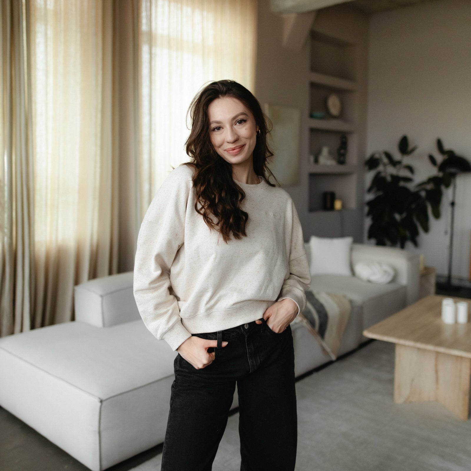 NORDLICHT Emma Sweater Pullover Bio-Baumwolle Punkte