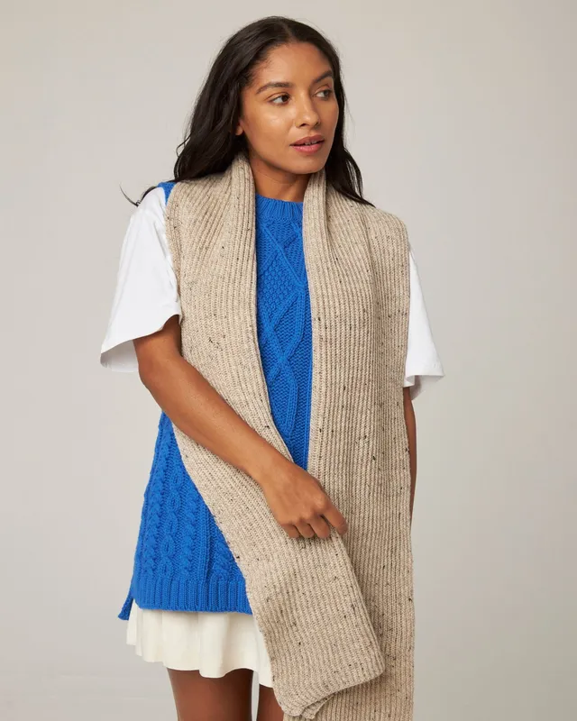 Peregrine Porter Ribbed Scarf Strickschal Oak Merino