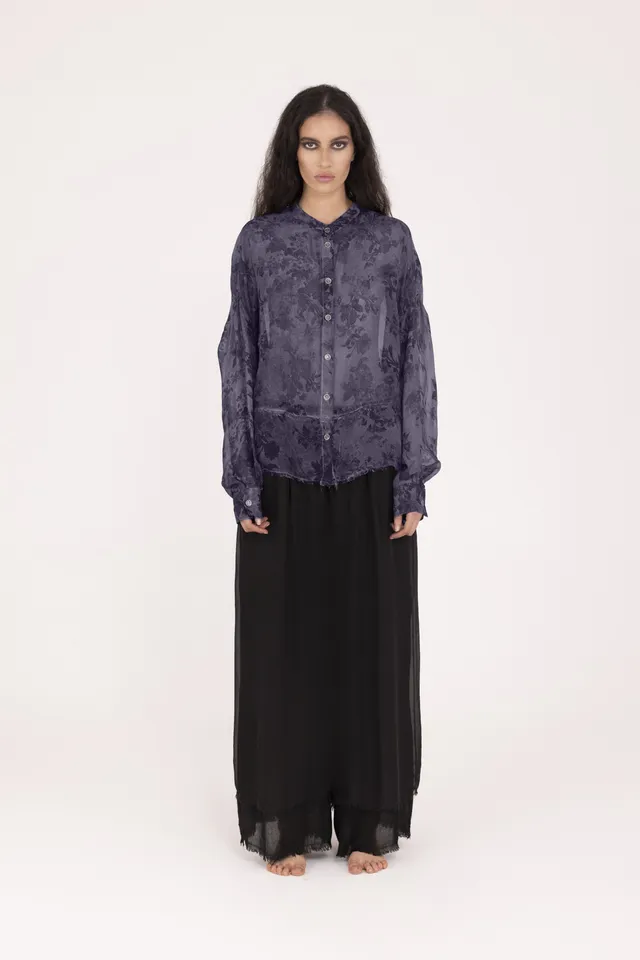 Sanctamuerte Camicie Boxy Bluse Viskose-Seide Rose