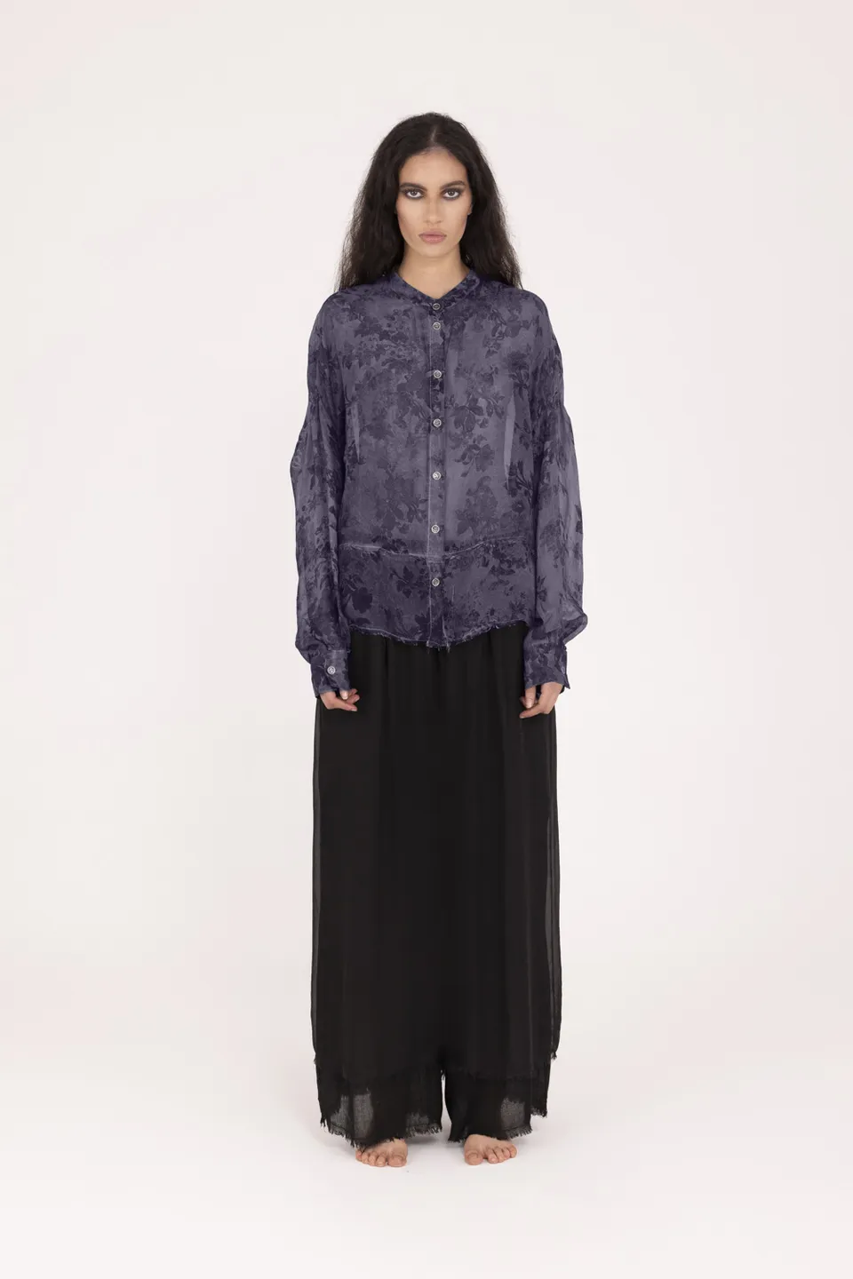 Sanctamuerte Camicie Boxy Bluse Viskose-Seide Rose