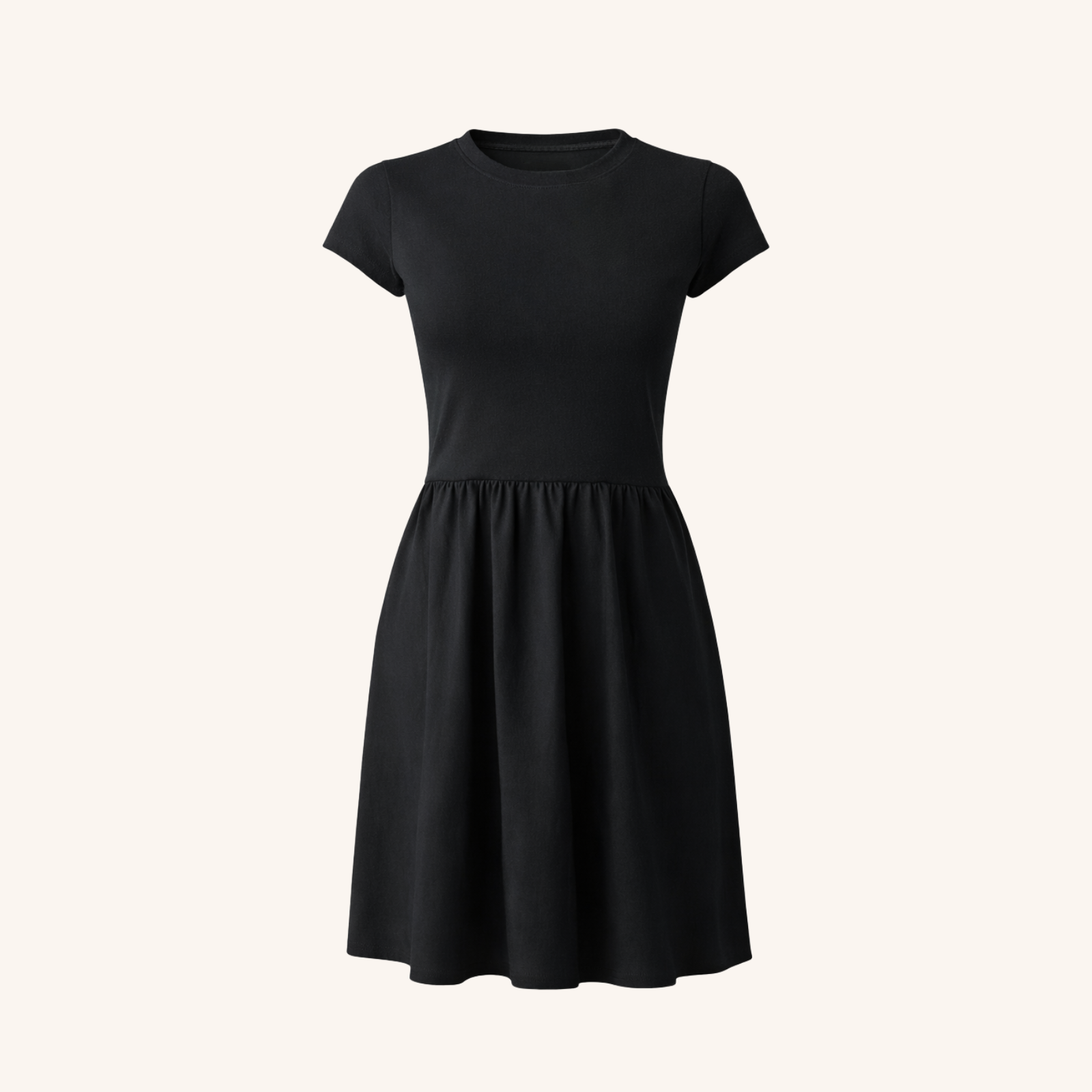 NORDLICHT Kleider T-Shirt Kleid Gunda Schwarz Bio-Baumwolle