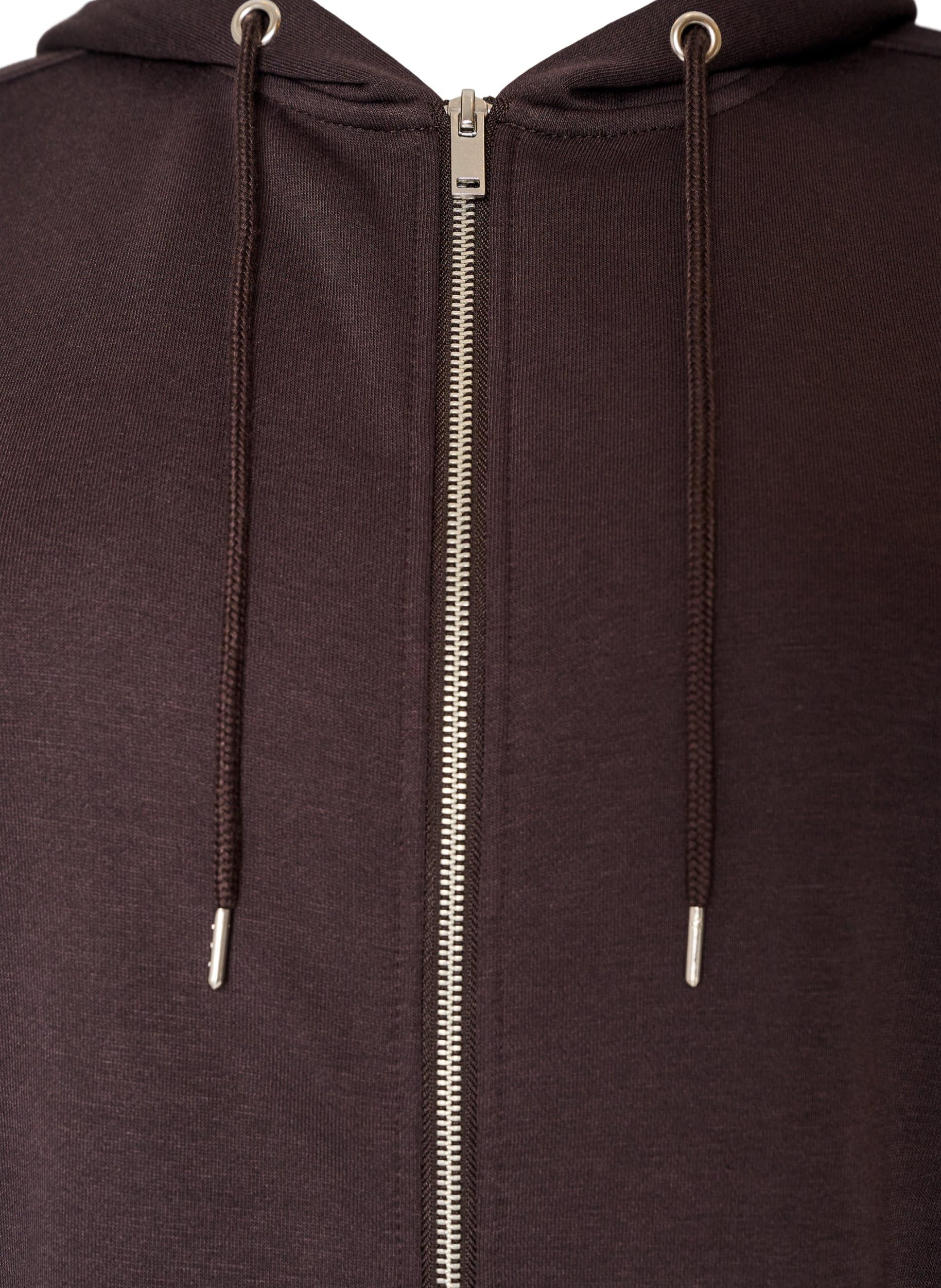 Zizzi Jackets Langer Hoodie mit Reißverschluss Größe 46-48