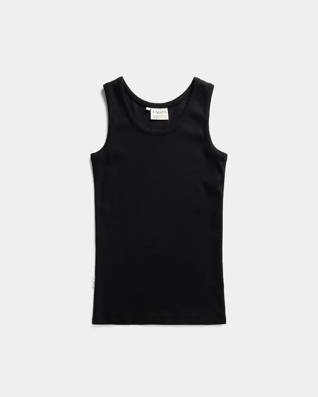 NIKIN TreeTop Women Top Schwarz Slim Fit Rib