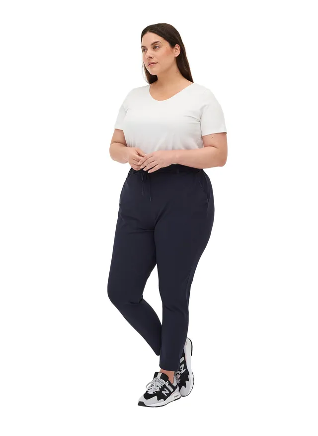 Zizzi Sweats Maddison Viskosehose Jogginghose Blau 42-44