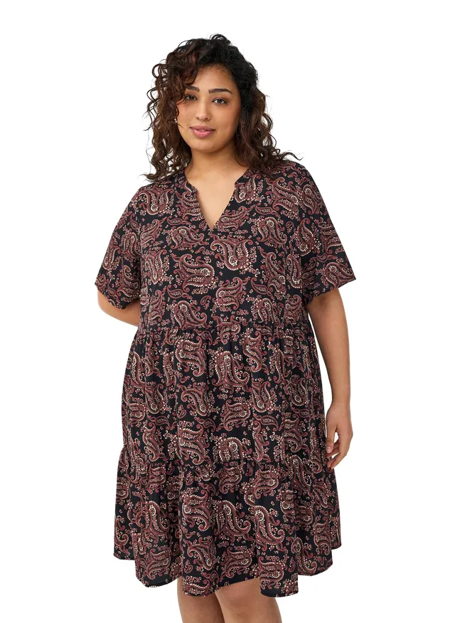 Zizzi Dresses Kleid 50-52 V-Ausschnitt Polyester