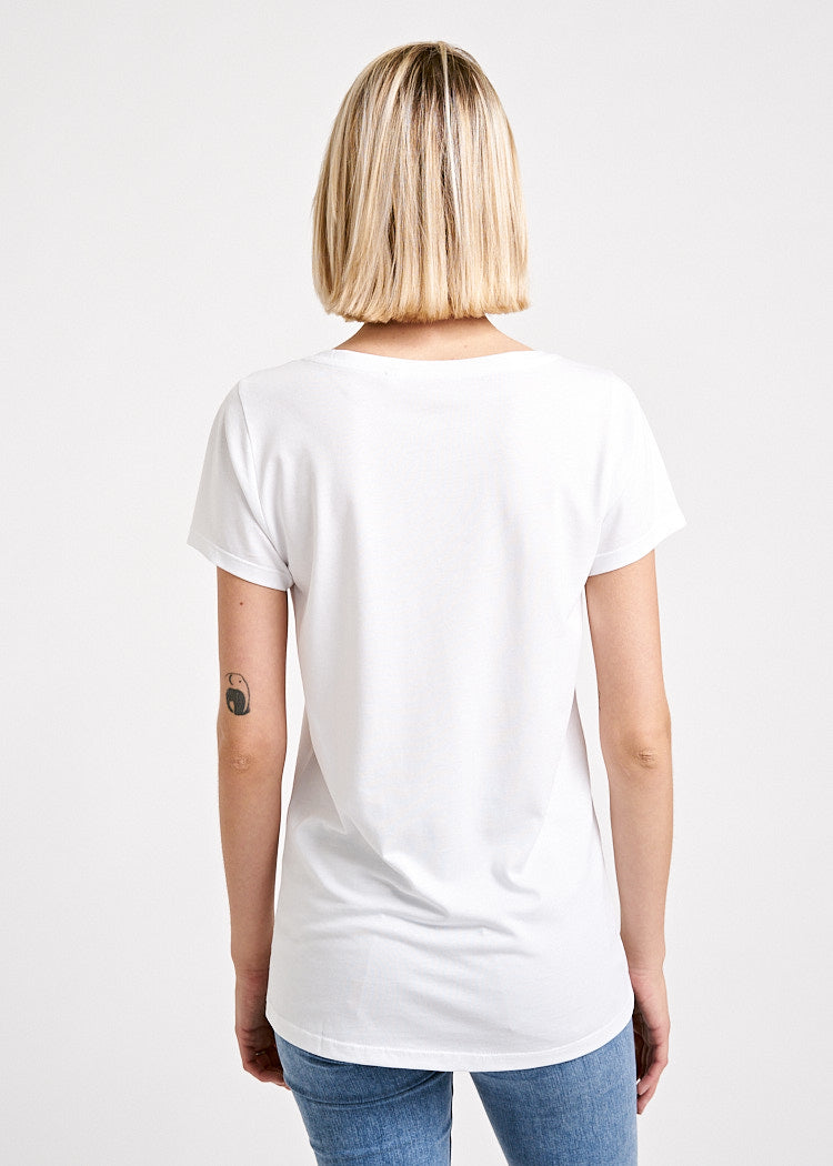 Wijld Sarah Foxline Damen T-Shirt Print Slim Holz