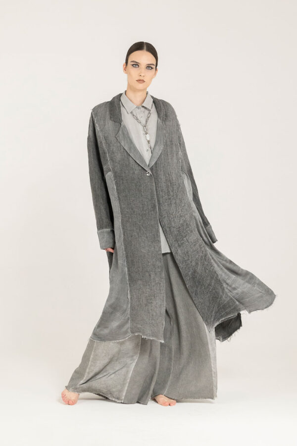 Sanctamuerte Capispalla Spolverino Blazer Leinen