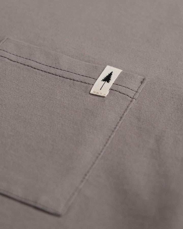 NIKIN TreeShirt Pocket Mono T-Shirt Ash Taupe recycelte Baumwolle