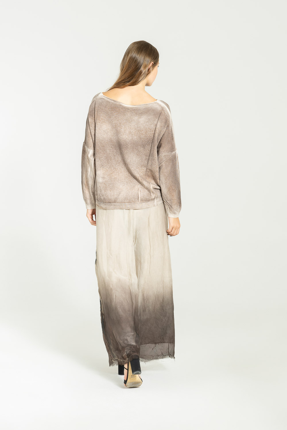 Sanctamuerte Maglieria Maglia Girocollo Pullover Baumwollmix weit