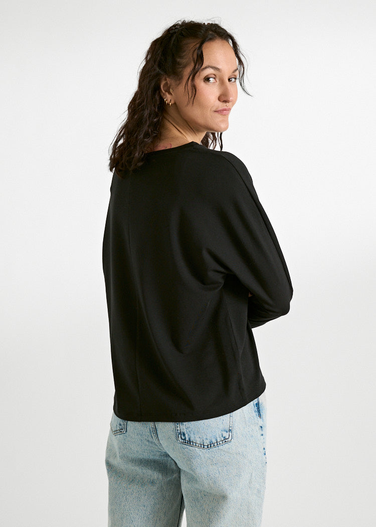 Wijld Alice Langarmshirt Black Damen Lyocell