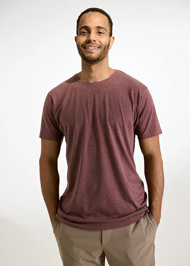Wijld Alex Woodshirt Herren Red Melange T-Shirt Regular