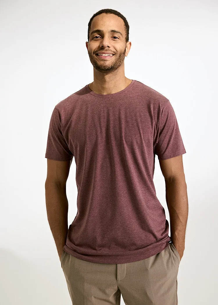 Wijld Alex Woodshirt Herren Red Melange T-Shirt Regular