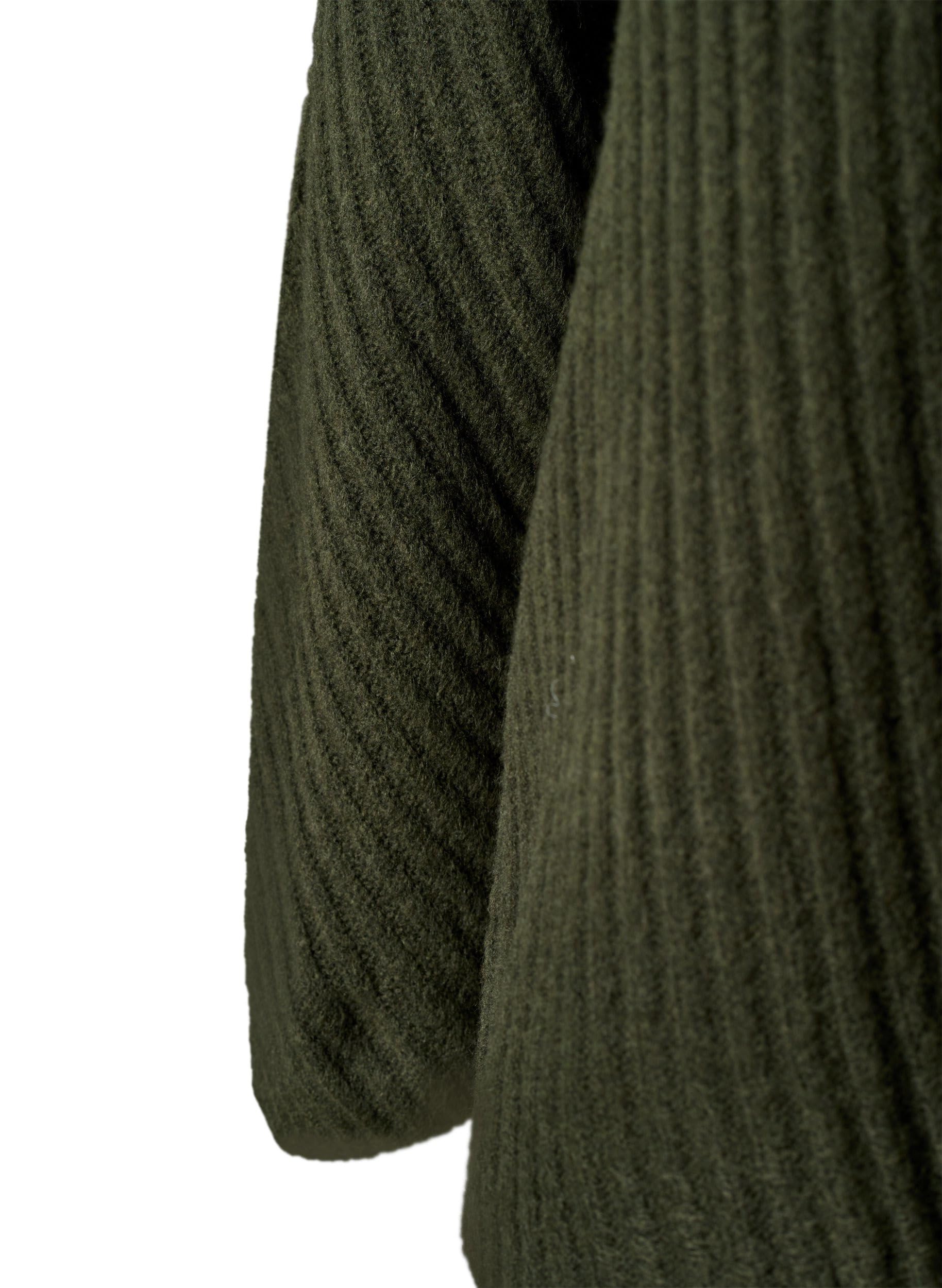 Zizzi Cardigans Strickbluse Wolle Stehkragen Große Größen