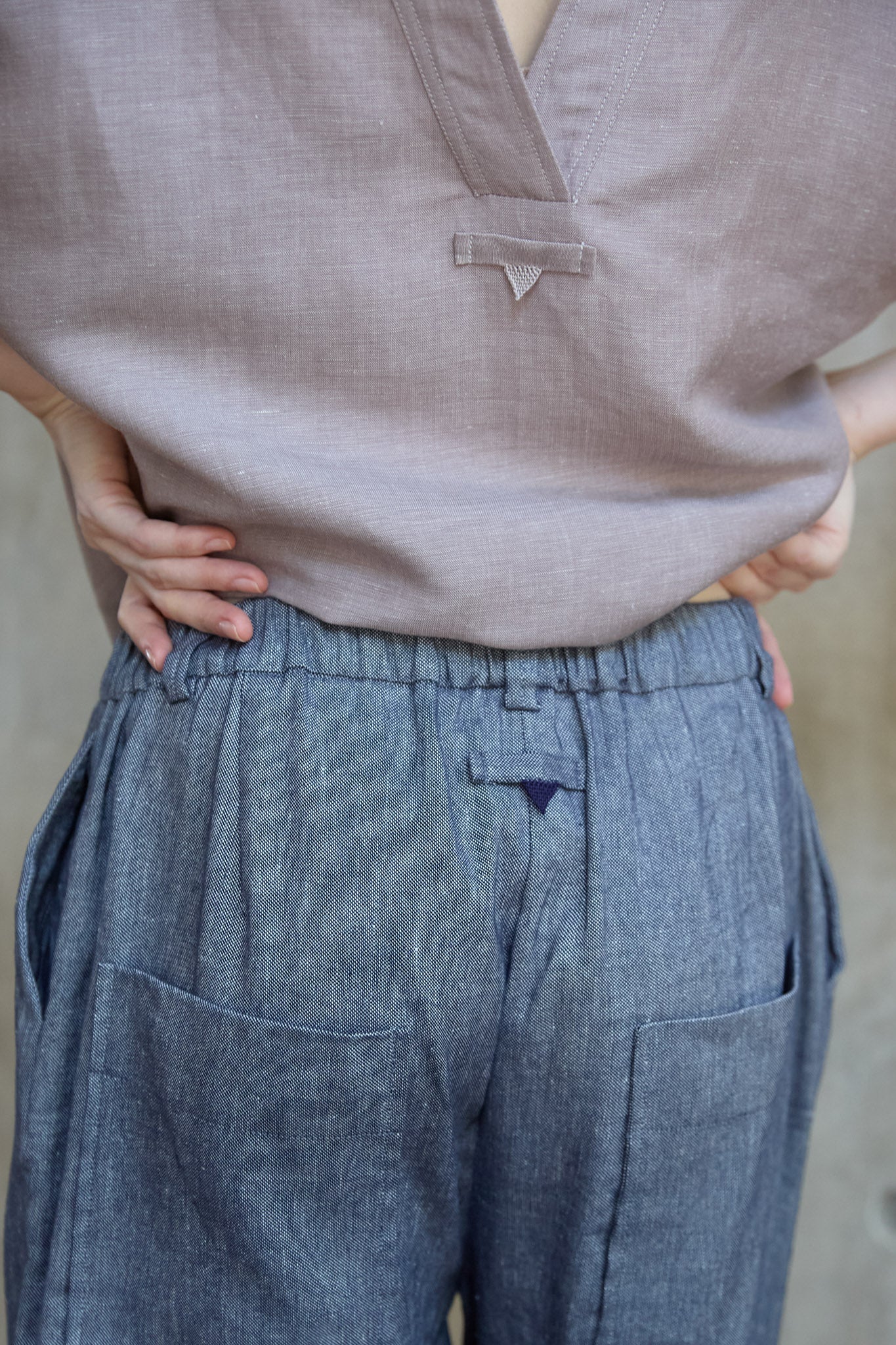Christiane Strobel BRITT Culotte Baumwolle-Leinen 7/8